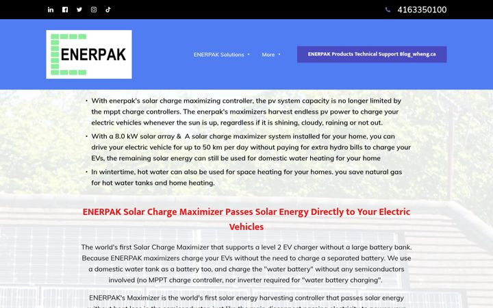 Zrzut ekranu enerpak.ca