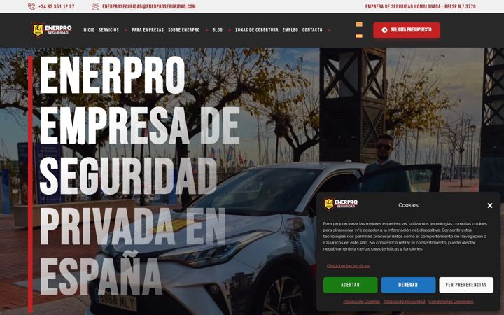 Screenshot of enerproseguridad.com
