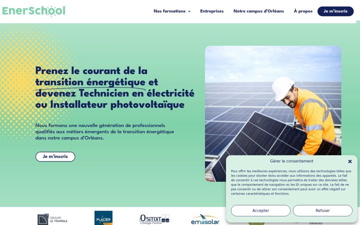 Screenshot of enerschool.fr