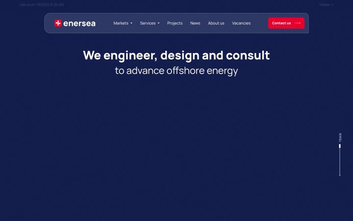 Screenshot του enersea.nl