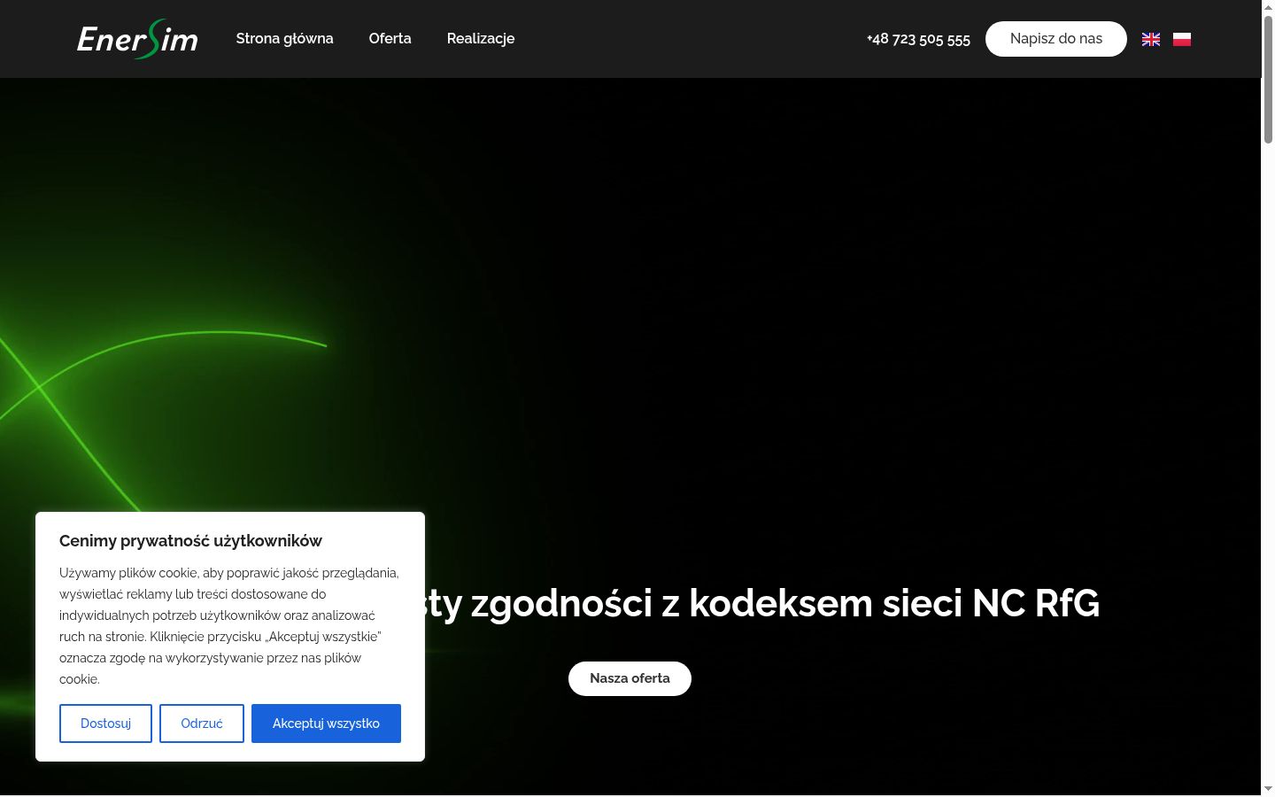 Sutikimo reklamjuostės, rodytos prieš bet kokią sąveiką, ekrano kopija