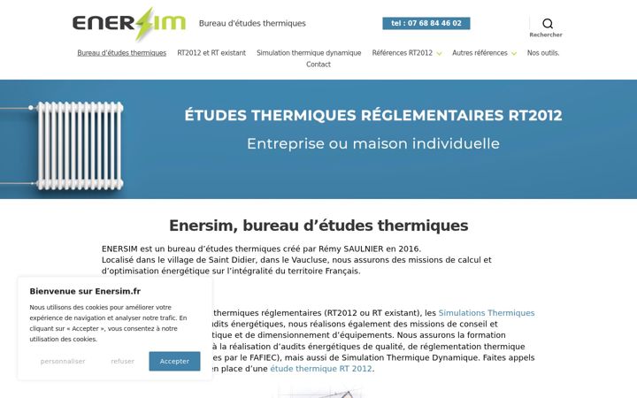 Screenshot of enersim.fr