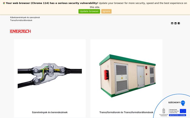 Screenshot of enertech.hu