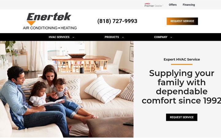Screenshot of enertekac.com