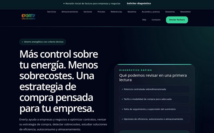 Екранна снимка на enerty.es