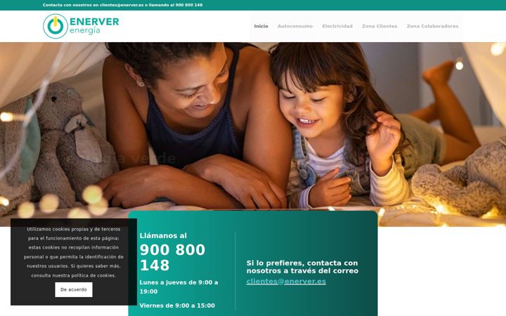 Екранна снимка на enerver.es
