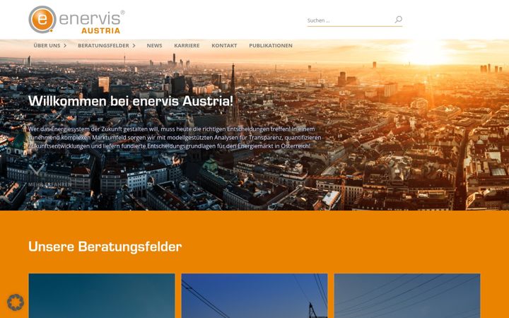 Screenshot von enervis.at