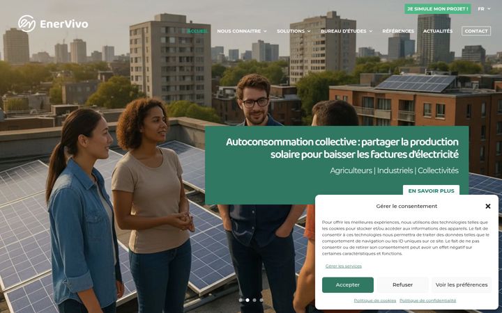 Screenshot of enervivo.fr
