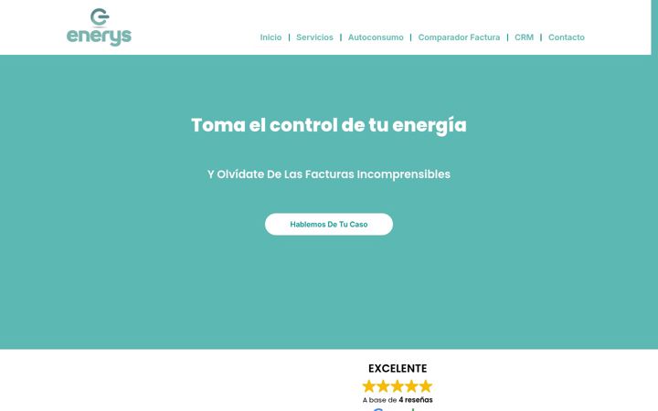 Екранна снимка на enerys.es