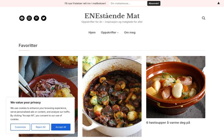 Screenshot di enestaaendemat.no