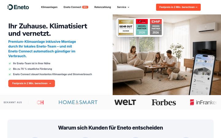 Screenshot of eneto.com