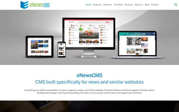Screenshot of enewscms.com