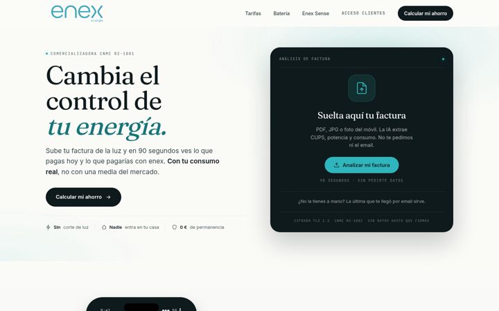 Екранна снимка на enex.es