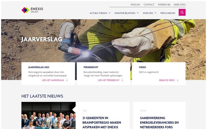 Screenshot of enexisgroep.nl