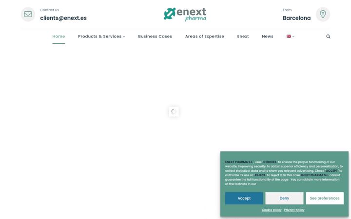 Екранна снимка на enext.es