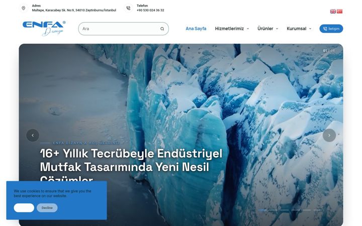 Screenshot of enfadizayn.com