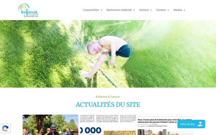 Captura de ecrã de enfance-et-cancer.org