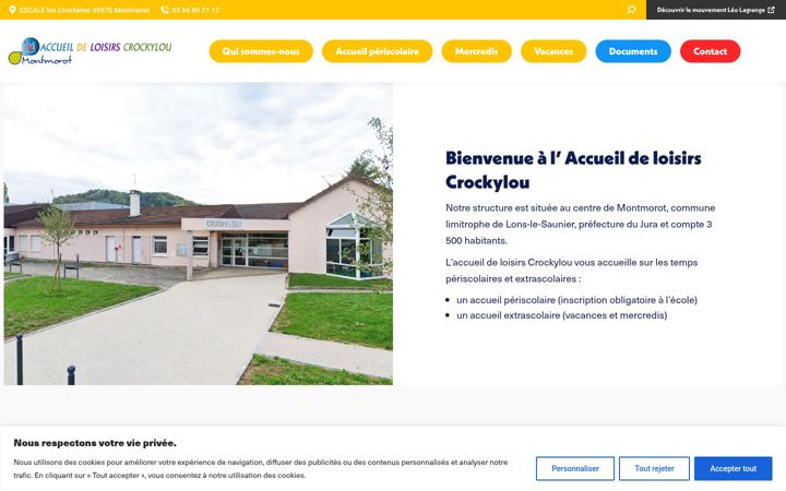 Captura de ecrã de enfance-jeunesse-montmorot.org