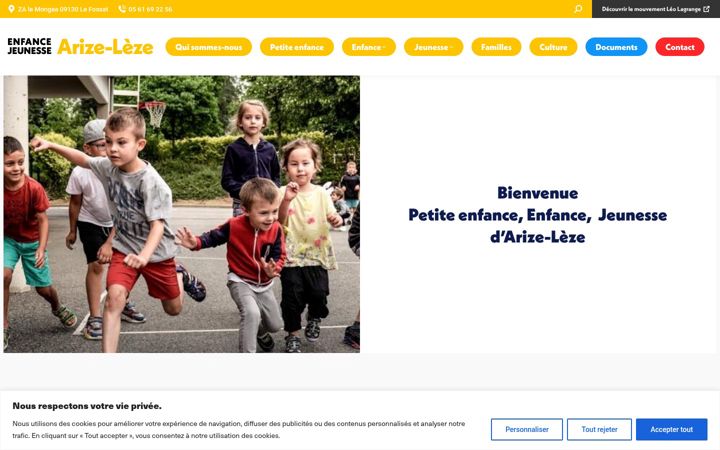 Captura de ecrã de enfancejeunesse-arizeleze-leolagrange.org