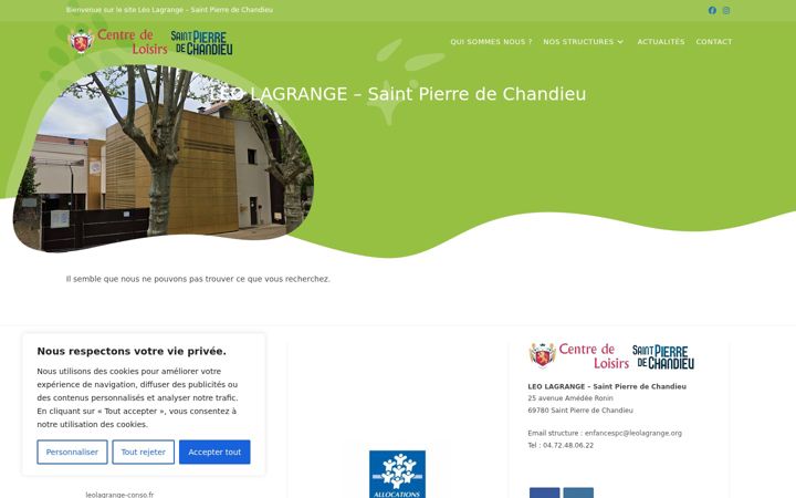 Screenshot of enfancejeunesse-stpierredechandieu.fr