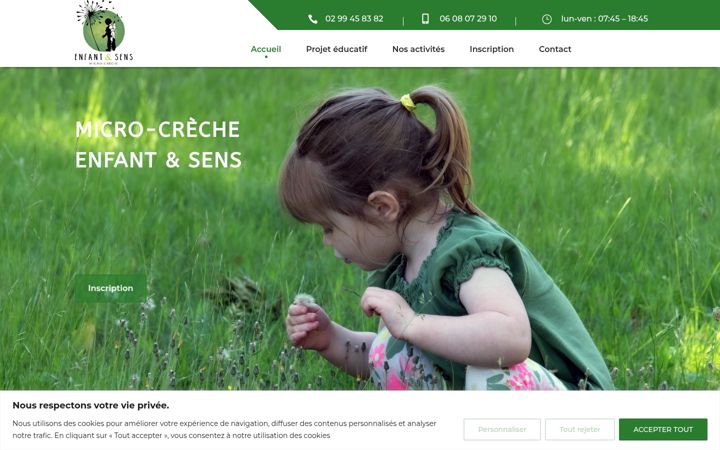 Screenshot of enfant-et-sens.com