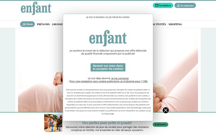 Screenshot of enfant.com