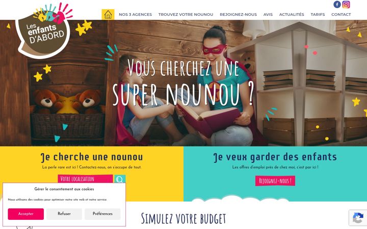 Screenshot of enfants-dabord.fr