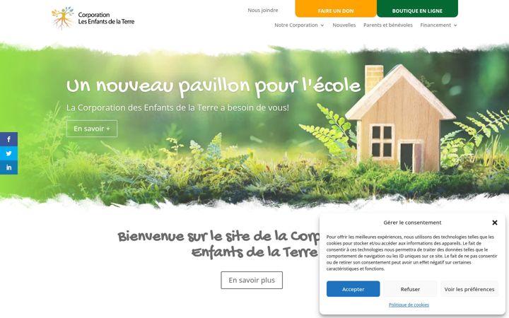 Screenshot stránky enfants-de-la-terre.org