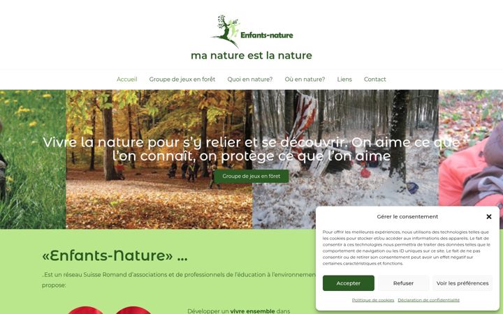 Screenshot of enfants-nature.ch