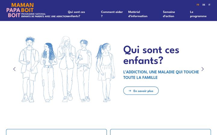Screenshot of enfants-parents-addiction.ch