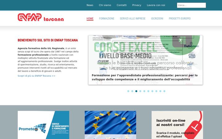 Screenshot stránky enfap-toscana.org