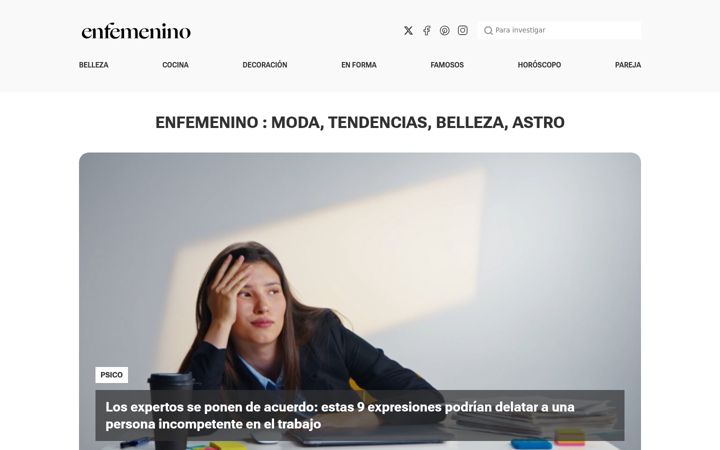 Skjámynd af enfemenino.com