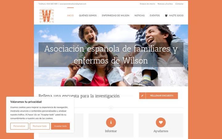 Ekrano kopija enfermedaddewilson.org