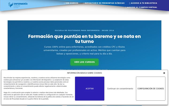 Screenshot of enfermeriaevidente.com