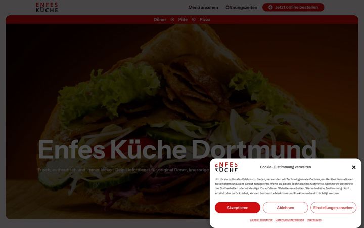 Skærmbillede af enfes-kueche.de
