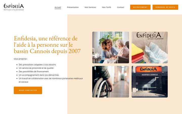 Screenshot of enfidesia.fr