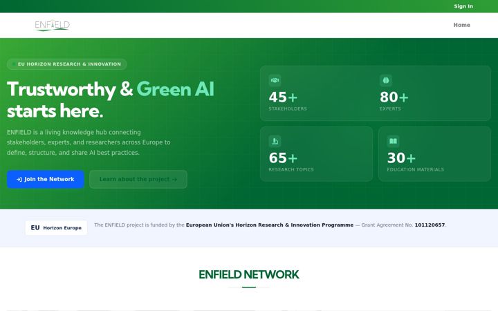 Screenshot von enfield-portal.eu