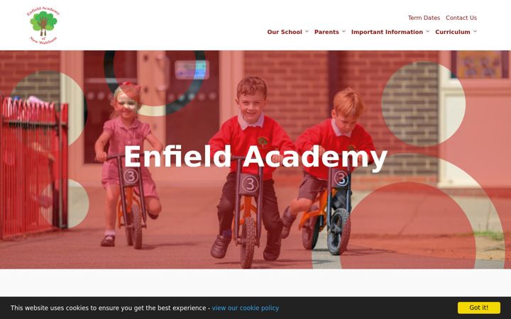 Screenshot του enfieldacademy.co.uk