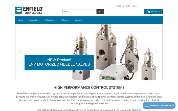 Screenshot of enfieldtech.com