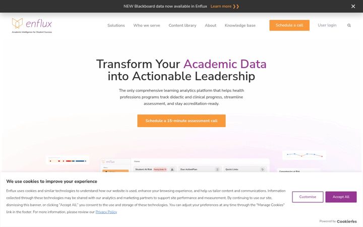 Screenshot of enflux.com
