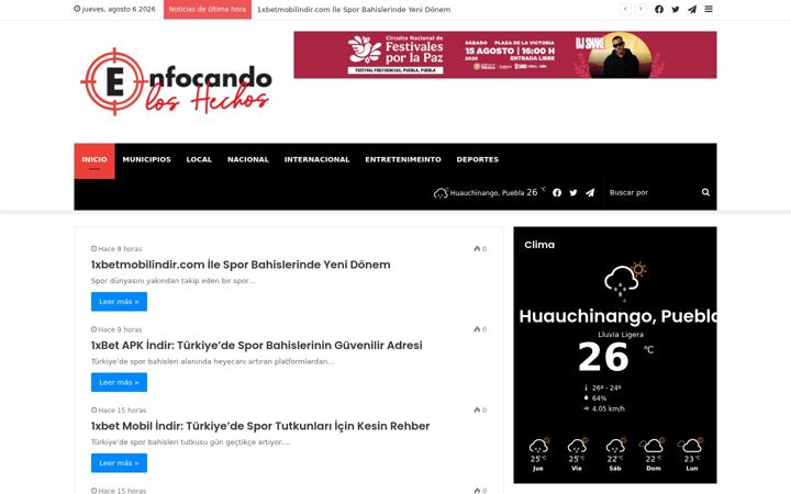 Screenshot of enfocandoloshechos.com