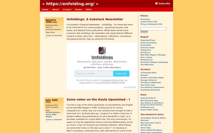 Ekrano kopija enfolding.org