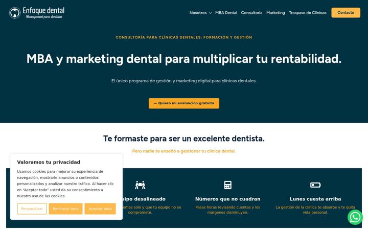 Screenshot of enfoquedental.com