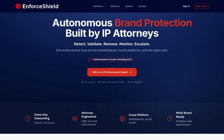 Screenshot of enforceshield.com