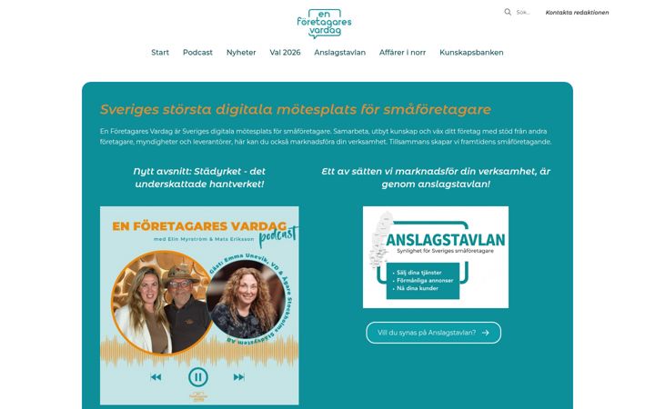 Screenshot von enforetagaresvardag.se