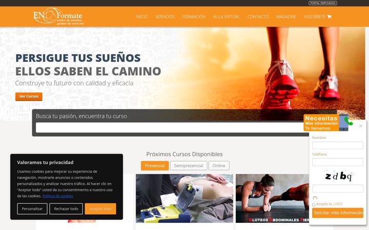 Screenshot di enformate.net