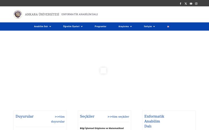 Ekrano kopija enformatik.ankara.edu.tr