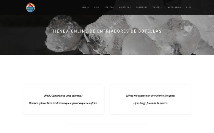 Screenshot of enfriadordebotellas.com