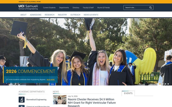 Screenshot of eng.uci.edu