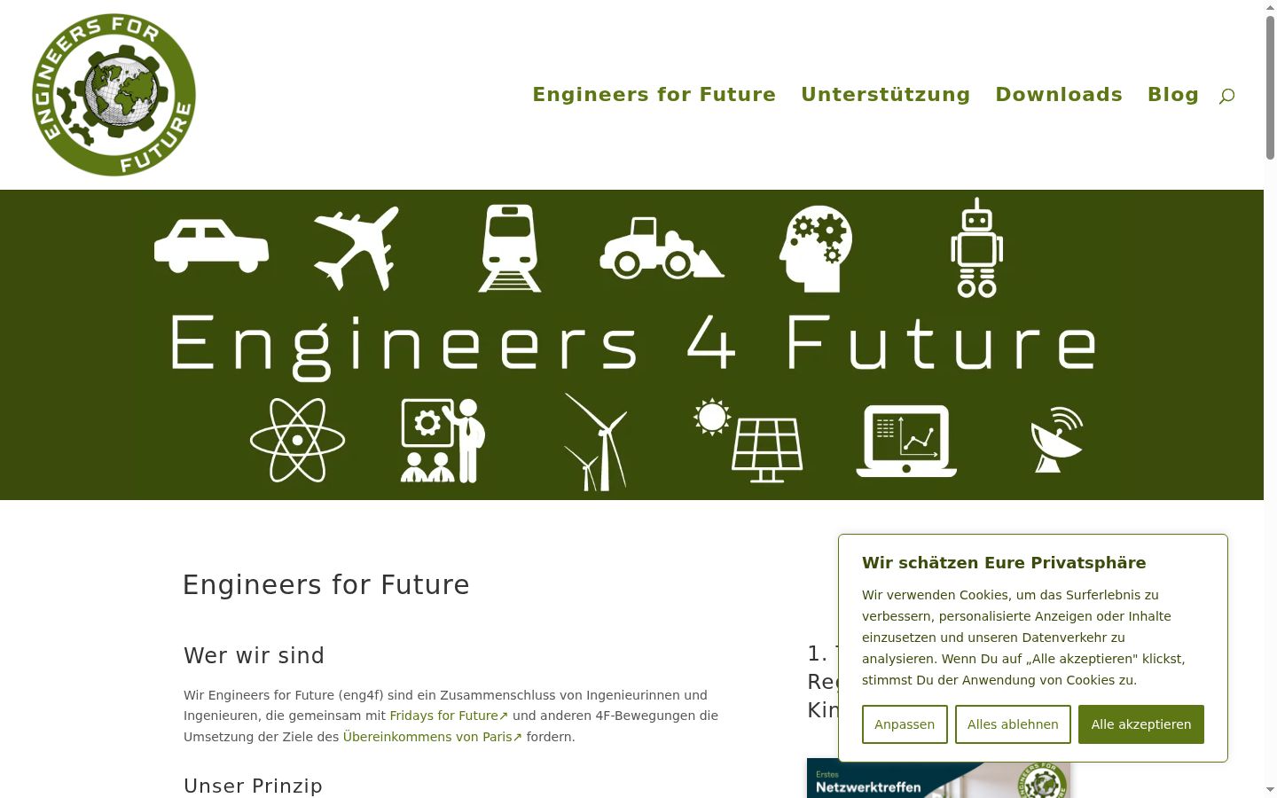 Snimka zaslona bannera za privolu prikazanog prije bilo kakve interakcije